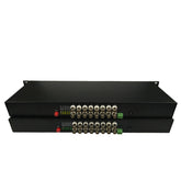 16 Port Analog Video Fiber Converters A Set. RS485 PTZ, PAL NTSC SECAM Video Over Fiber Extenders, FC Singlemode Up 20Km For Remote Video Monitoring, Security Systems More